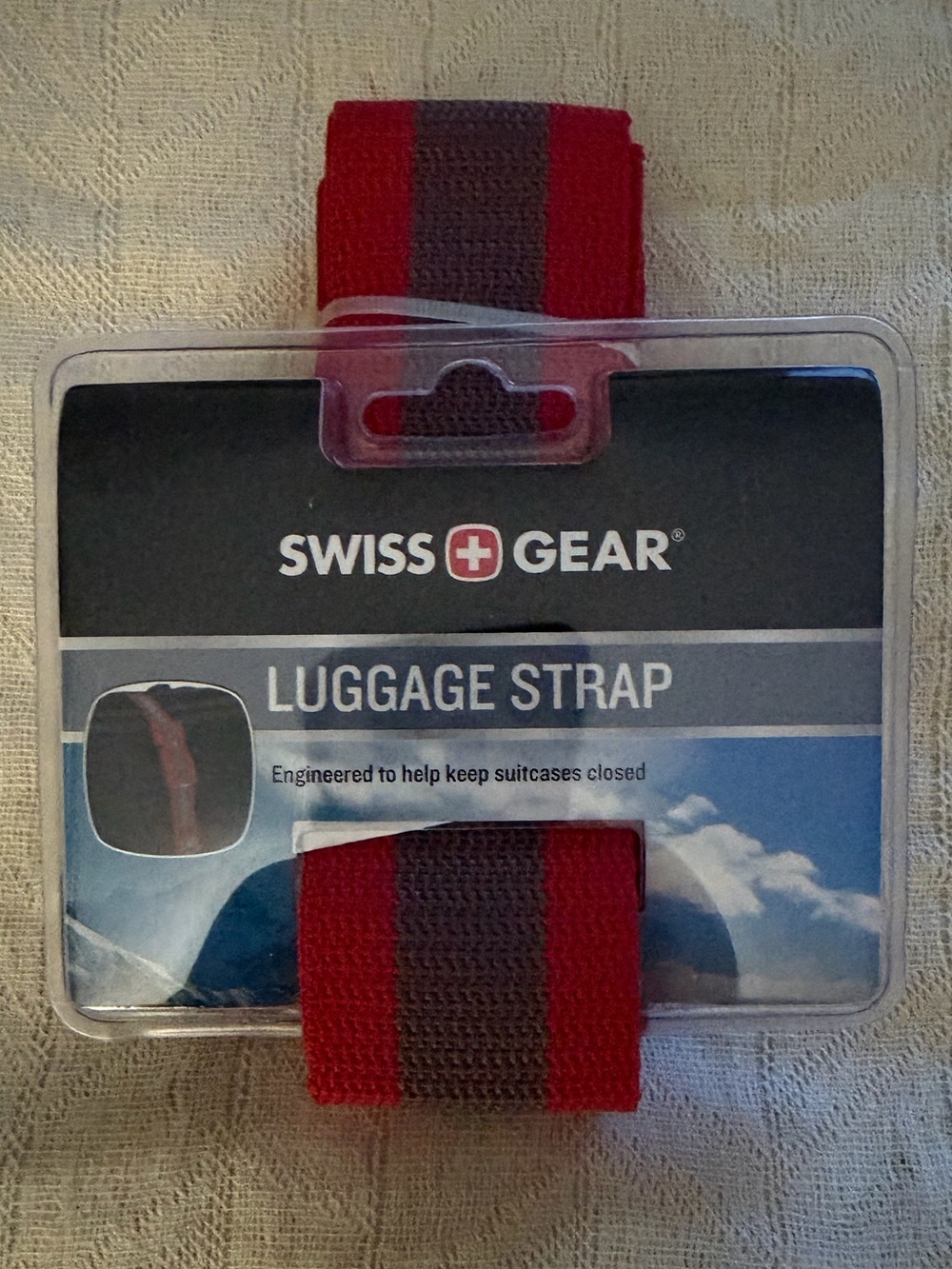 SwissGear Red and Gray Travel Luggage Strap